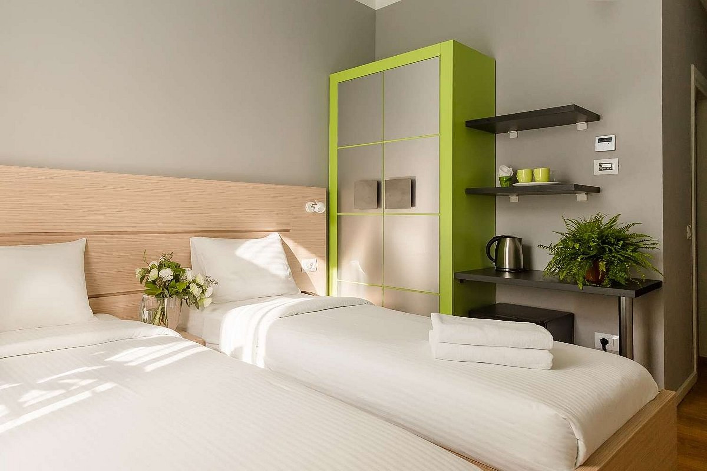Pokój dwuosobowy z dwoma łóżkami w UNO Design Hotel Odessa Ukraina